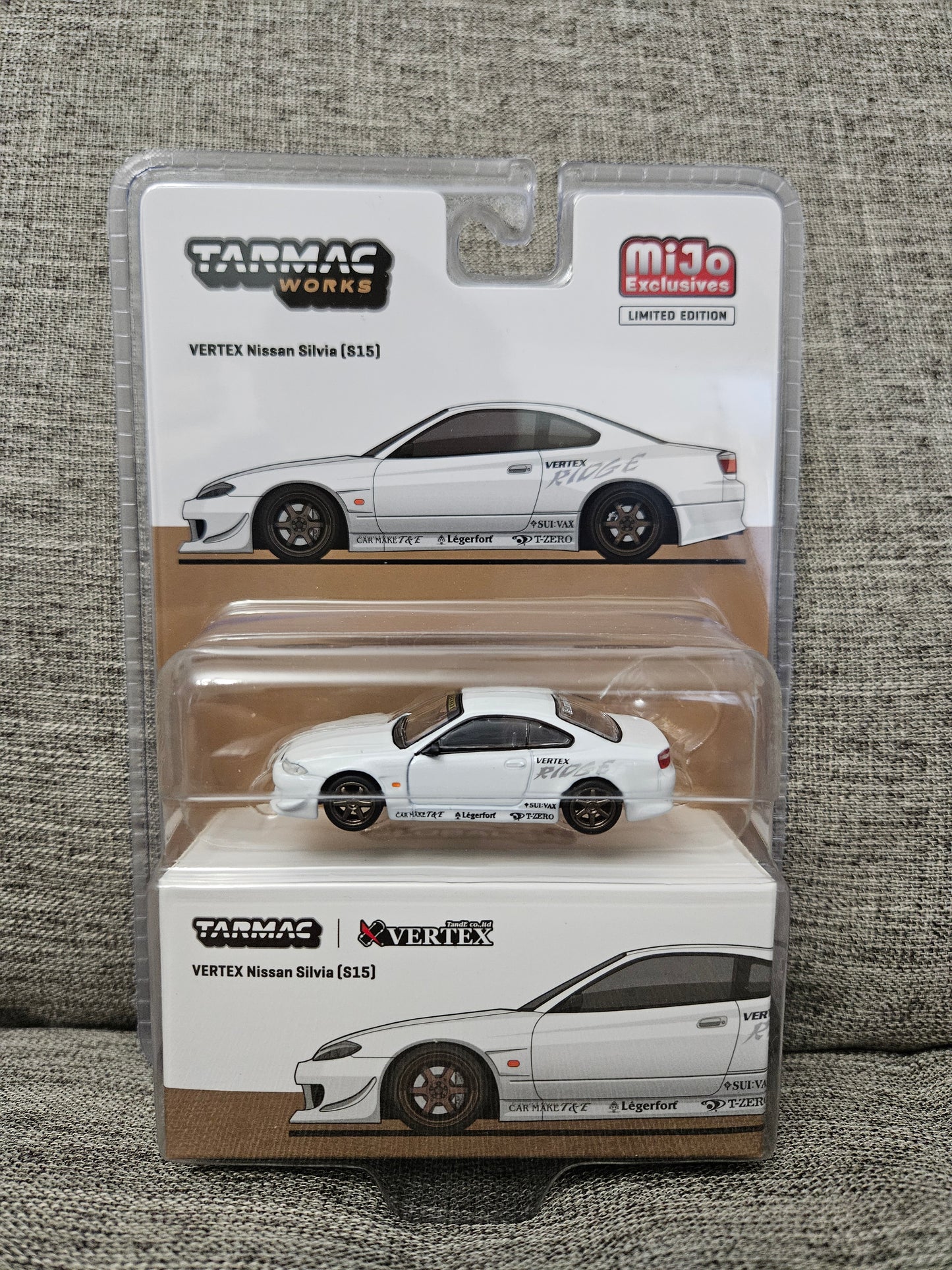 Tarmac Works 1:64 VERTEX Nissan Silvia S13 White