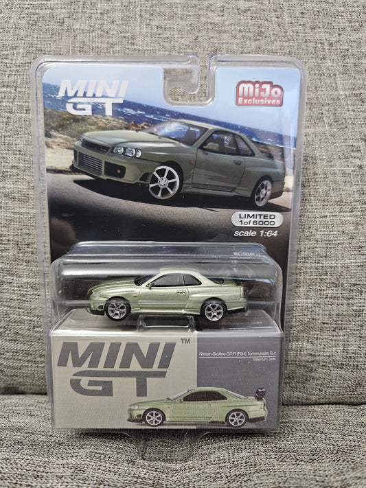 Mini GT Nissan Skyline GT-R R34 Tommykaira R-z Millenium Jade
