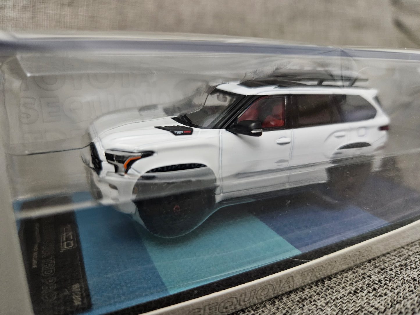 DiecastTalk x Lamley GCD 1:64 Toyota Sequoia TRD PRO Ice Cap White Ltd 804pcs