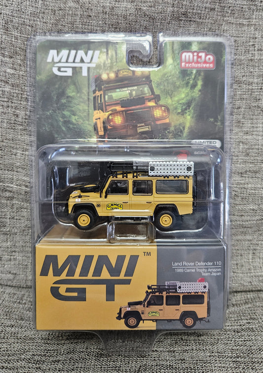Mini GT 1:64 Land Rover Defender 110 1989 Camel Trophy Amazon Team Japan #751