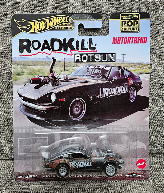 Hot Wheels 2024 Pop Culture Premium Roadkill Rotsun Custom '71 Datsun 240Z
