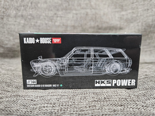 Kaido House x Mini GT Datsun Kaido 510 Wagon HKS V1 KHMG144 1/64