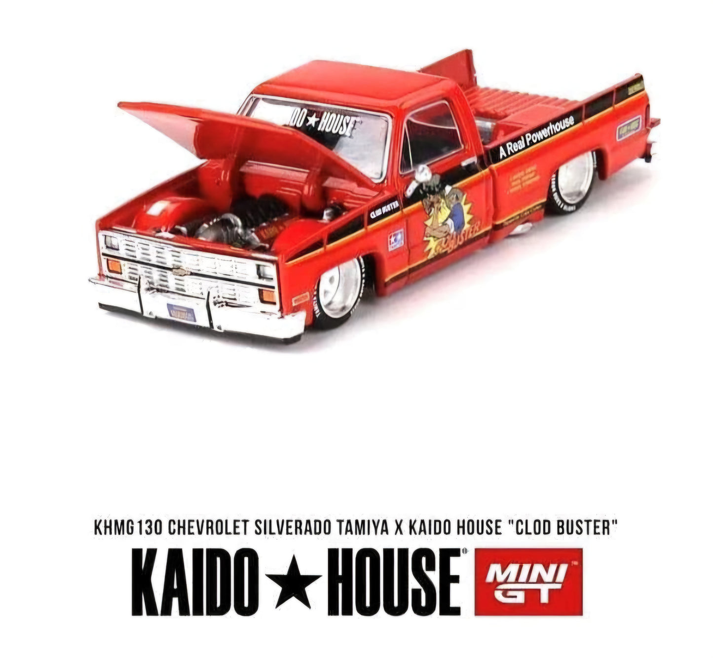 Kaido House x Mini GT 1:64 Chevrolet Silverado Tamiya “CLOD BUSTER" KHMG130