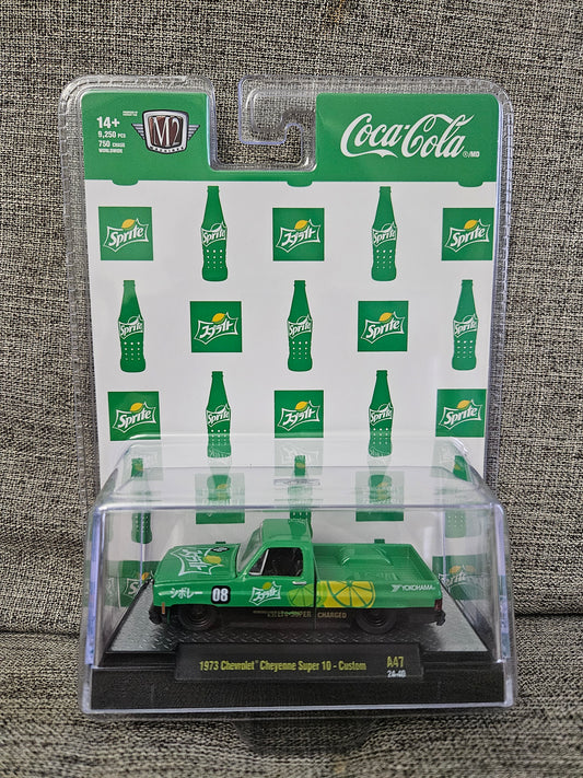 1973 Chevrolet Cheyenne Super 10 Sprite M2 Machines 1:64 Scale Coca-Cola A47