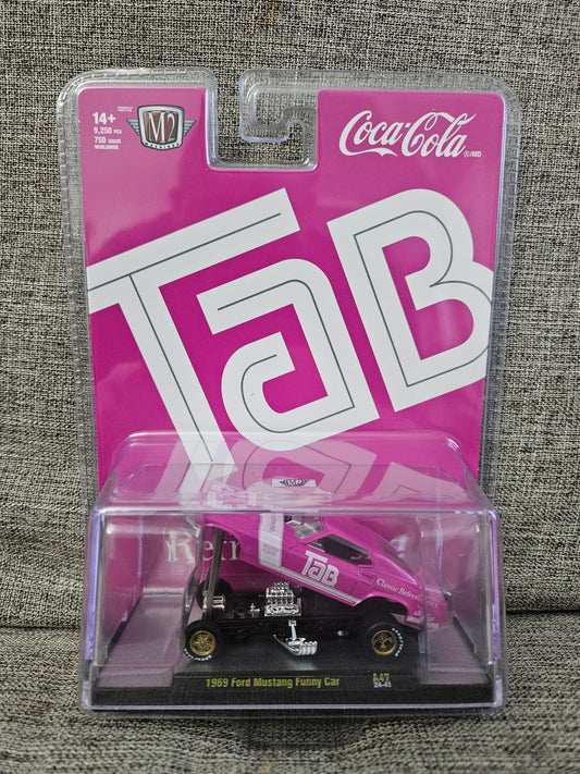 1969 Ford Mustang Funny Car Tab M2 Machines 1:64 Scale Coca-Cola A47