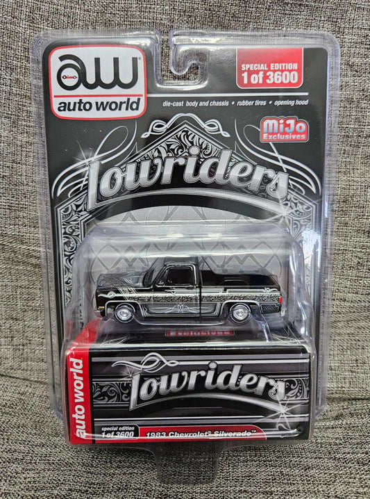 AUTO WORLD 1983 CHEVY SILVERADO SQUAREBODY LOWRIDERS HOBBY EXCLUSIVE