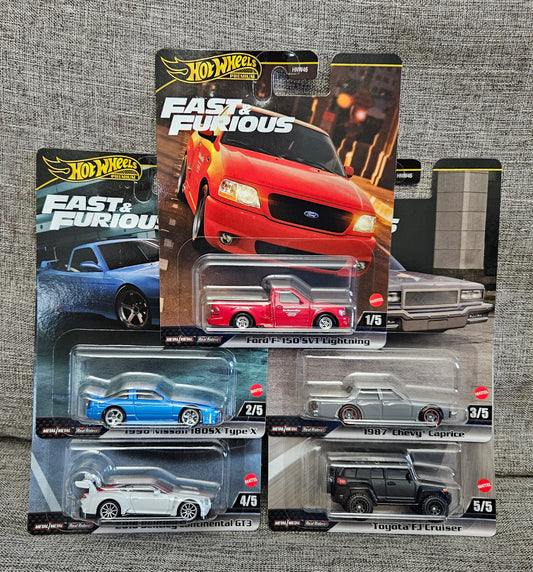 2024 Hot Wheels Premium Fast & Furious H Case, Set of 5