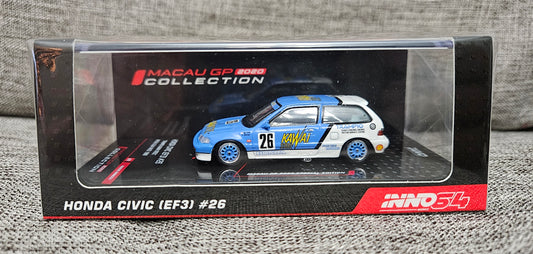 INNO64 1989 Honda Civic EF3 #26 Trampio Kawai Steel Macau Guia Race (NP12)